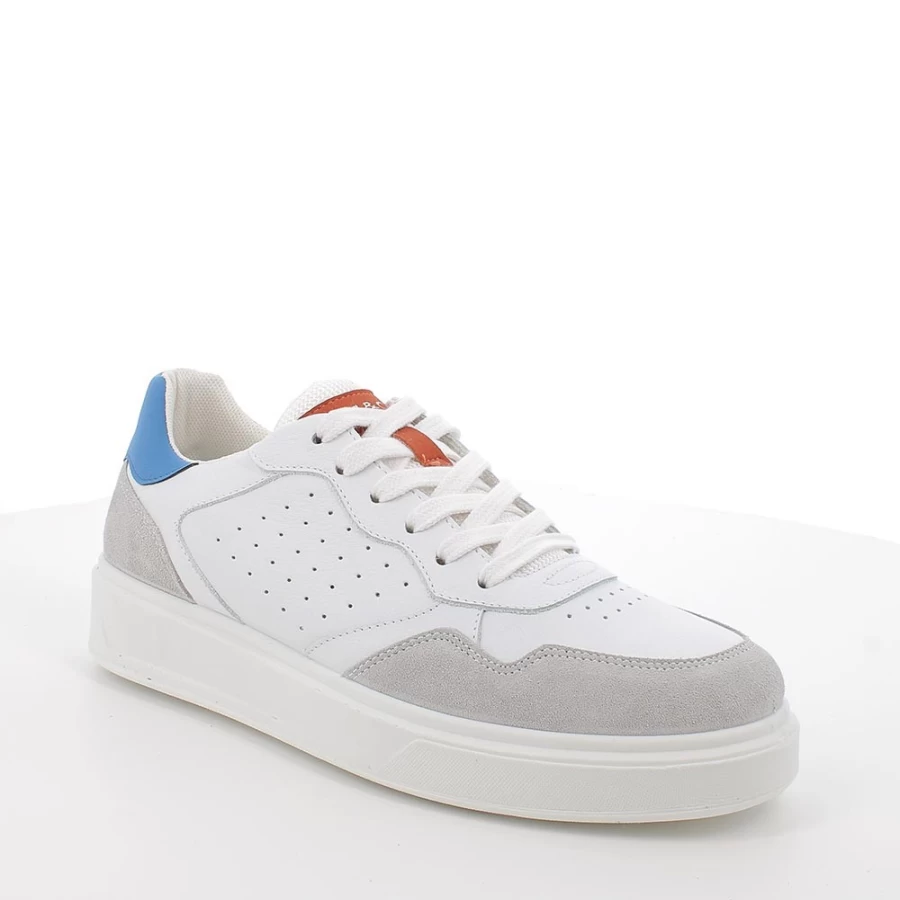 "Igi&Co Men's White Leather Sneakers – Premium Comfort & Style"