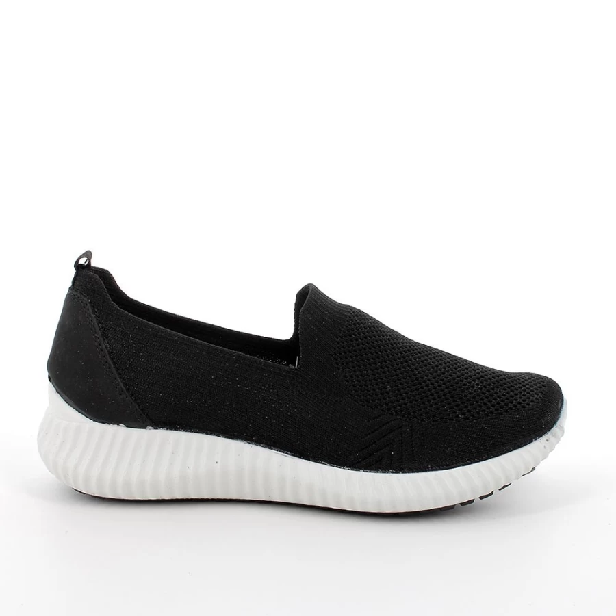 "Igi&Co Women's Black Sneaker Sock Shoes - Stylish & Comfortable"