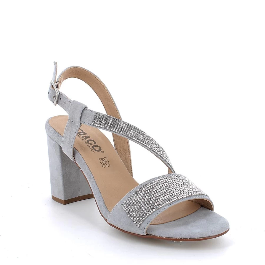"Igi&Co Women's Leather Heeled Sandals – Ice Collection"