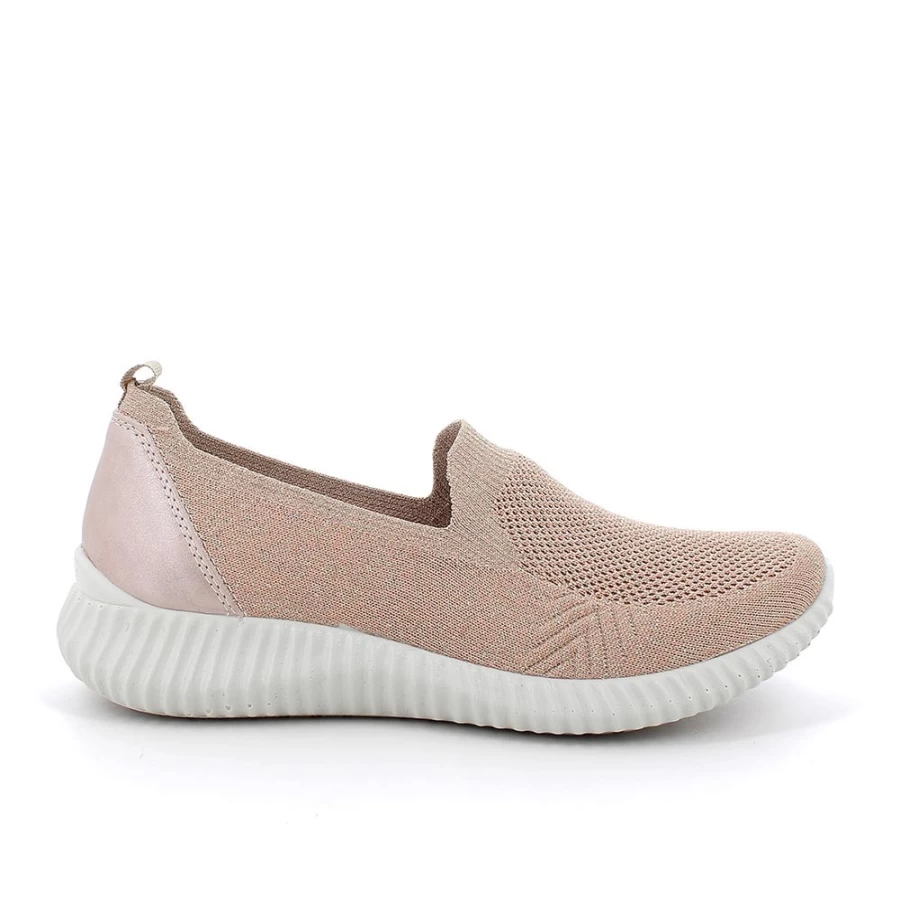 "Igi&Co Women's Sneaker With Sock - Powder Platinum Comfort Shoes"