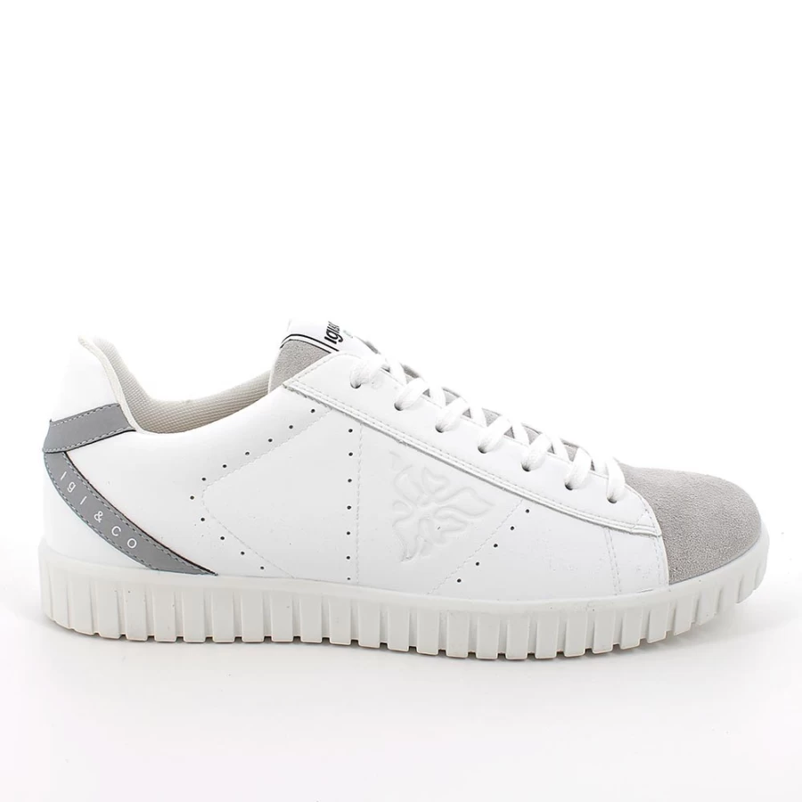 Igi&Co Men's White Pearl Sneakers - Premium Comfort & Style