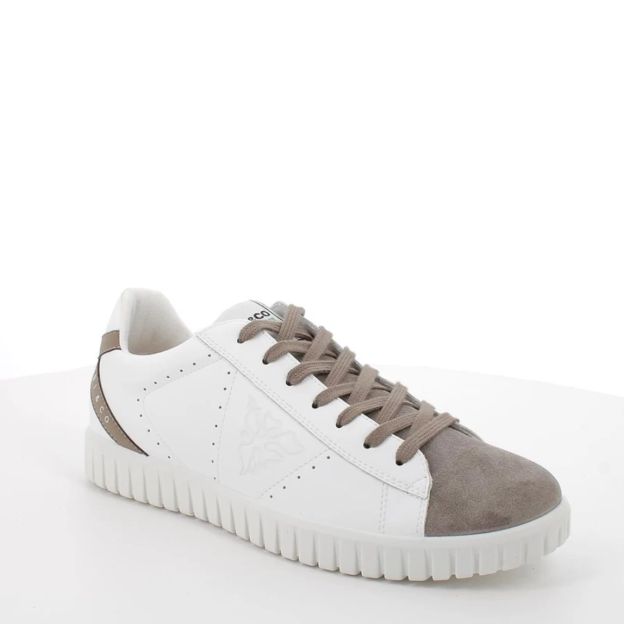 Igi&Co Men's White & Dark Beige Sneakers - Casual Athletic Shoes