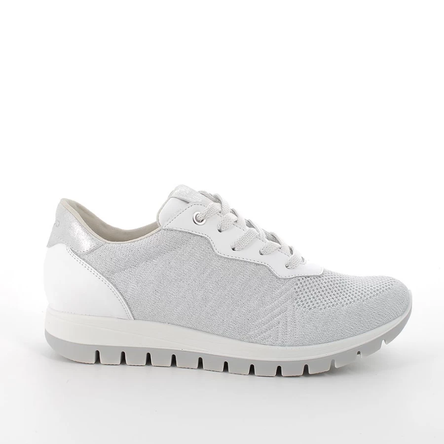 "Igi&Co Women's White-Silver Sneakers - Fashionable Athletic Shoes for Ladies"