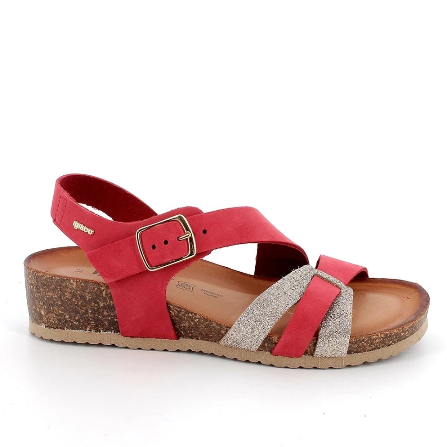 "Igi&Co Women's Coral Leather Sandals – Stylish & Comfortable Footwear"