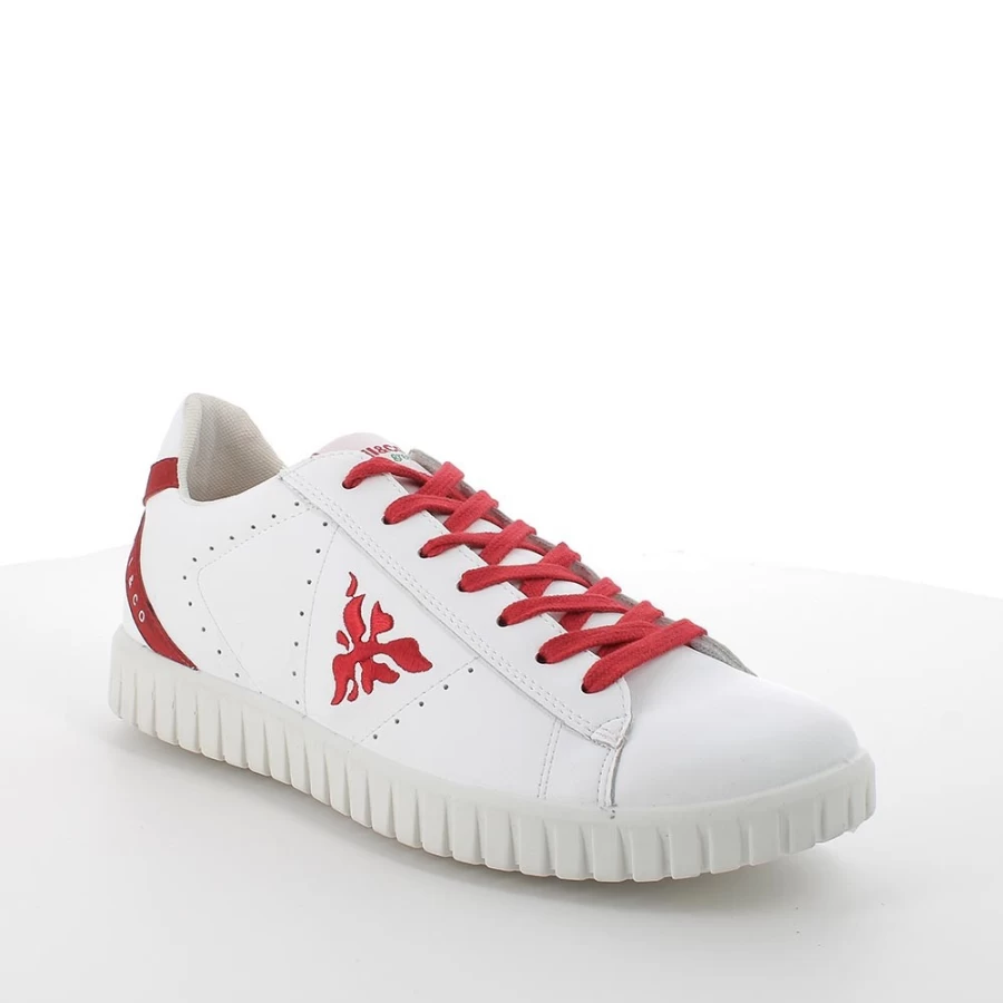 Igi&Co Men's White & Red Sneakers - Lightweight Comfortable Athletic Shoes
