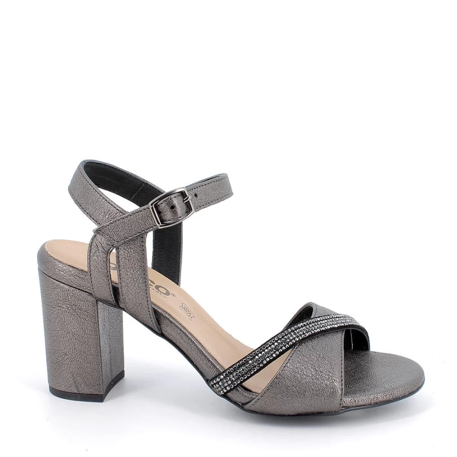 "Igi&Co Women's Leather Sandals with Heel - Stylish Back Strap Design"