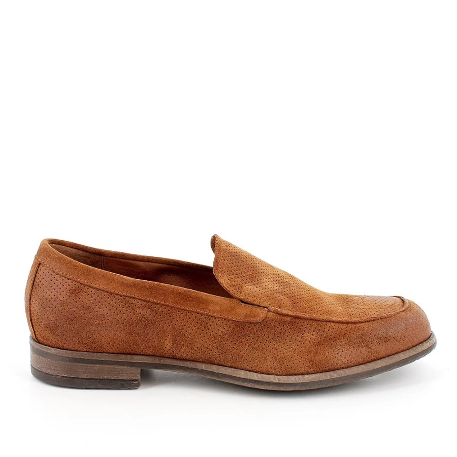 "Igi&Co Men's Leather Mocassin Shoes in Tobacco Brown"