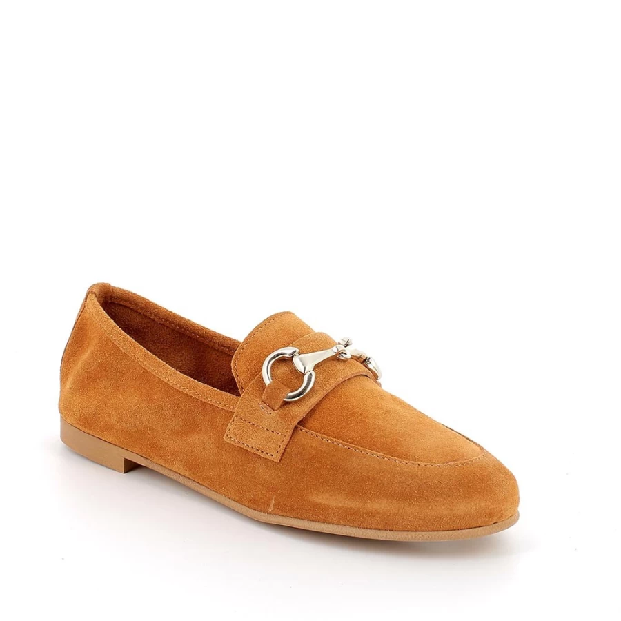 "Igi&Co Women's Leather Mocassin Shoes in Curry Color"