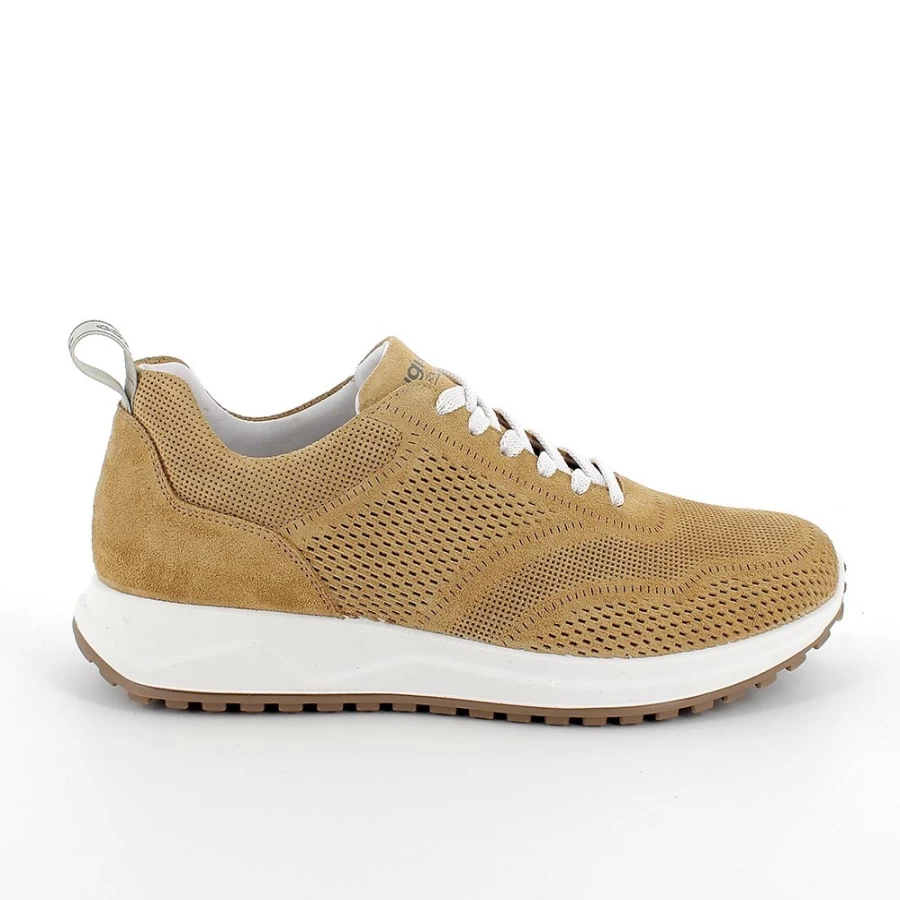 "Igi&Co Men's Mustard Leather Sneakers – Premium Quality & Style"