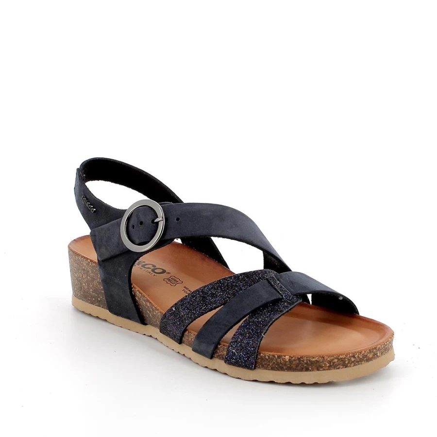 "Igi&Co Women's Blue Leather Sandals – Stylish & Comfortable Footwear"