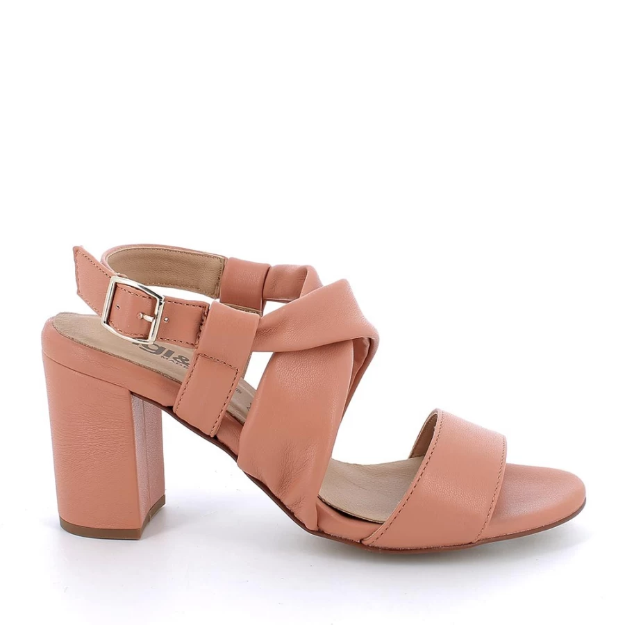 "Igi&Co Women's Peach Heeled Sandals – Stylish Comfort for Ladies"