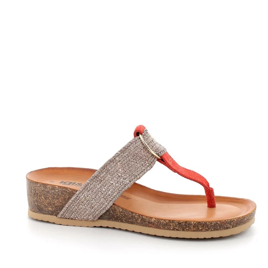 "Igi&Co Women's Coral Leather Flip Flop Sandals – Comfortable & Stylish"