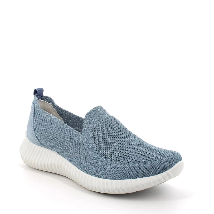 Igi&Co Women's Light Blue & Silver Sneaker Socks - Fashionable Athletic Footwear
