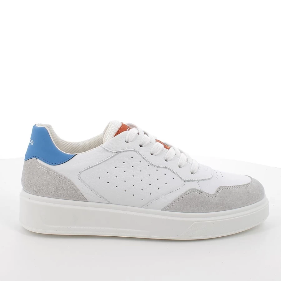 "Igi&Co Men's White Leather Sneakers – Premium Comfort & Style"
