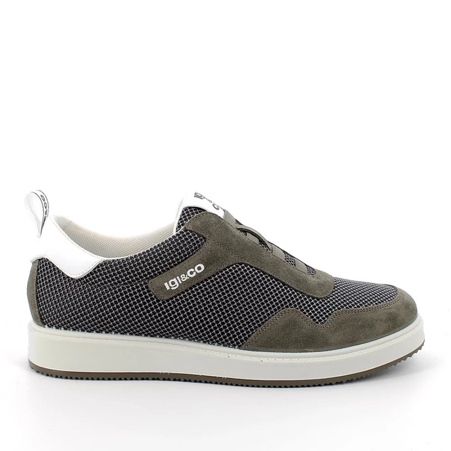 Igi&Co Men's Military Green Slip-On Loafers – Comfortable Casual Shoes