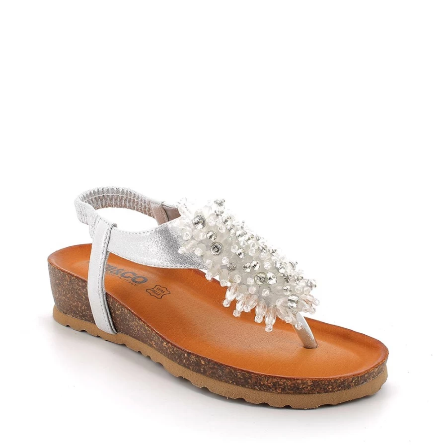 "Igi&Co Women's Silver Flip Flop Sandals – Stylish Comfort for Ladies"