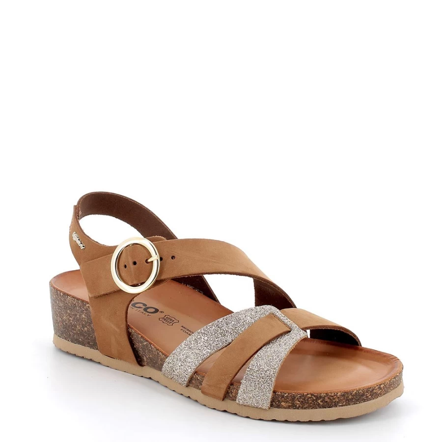 "Igi&Co Women's Brandy-Pink Leather Sandals"